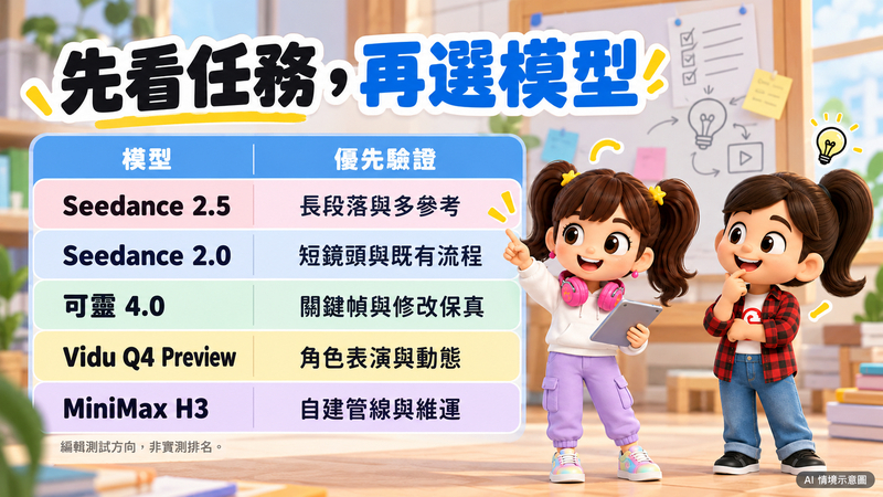 先看任務,再選模型
