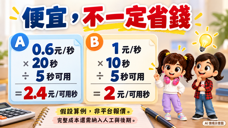 便宜,不一定省錢
