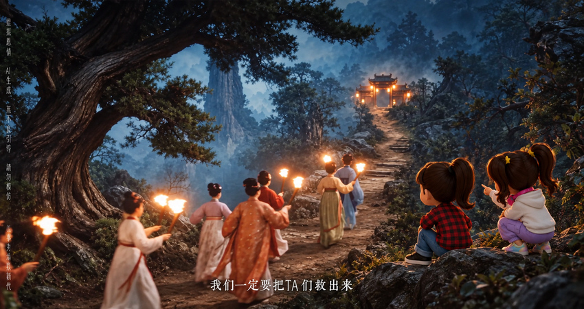 Angel 與 Candy 在側邊導讀《非妖哉》夜間群像劇照