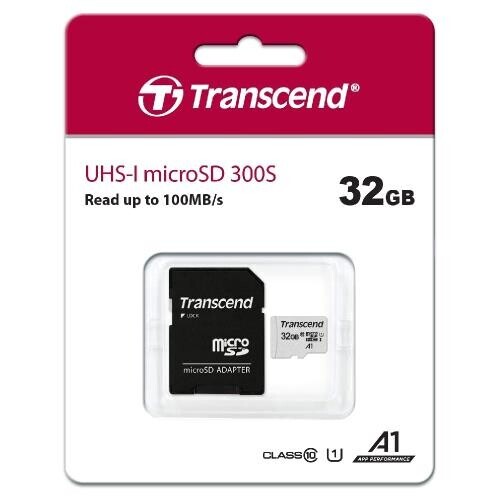 Transcend 創見 32GB 300S 記憶卡 microSDHC U1 A1 C10 附轉卡